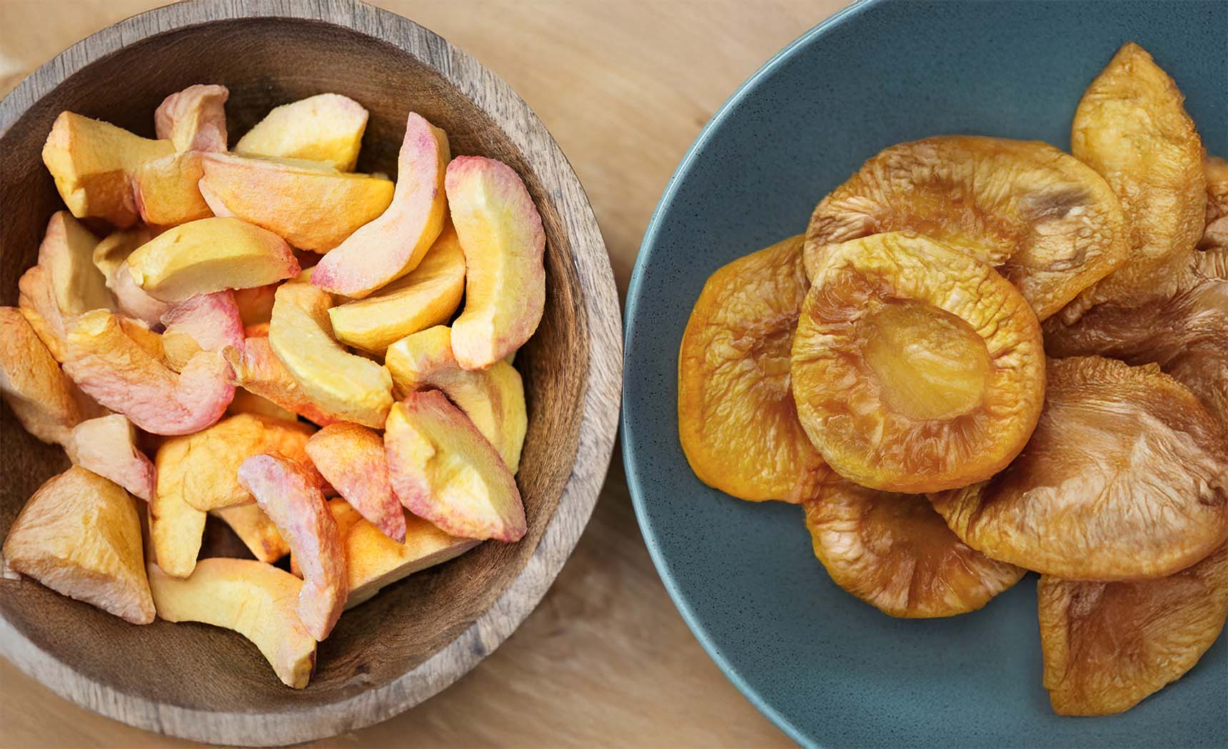 Freeze Drying vs. dehydrated