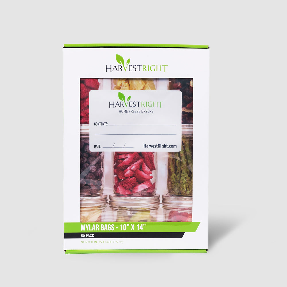 50-pack Mylar Bags – Harvest Right - Home Freeze Dryers