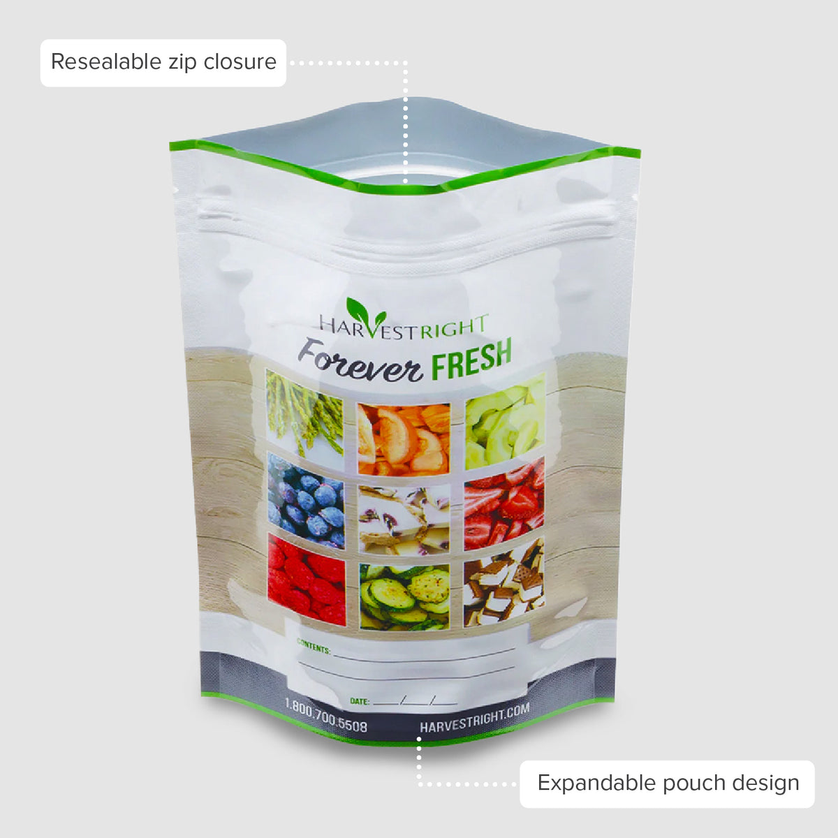 25-Pack Resealable Zip Mylar Bags