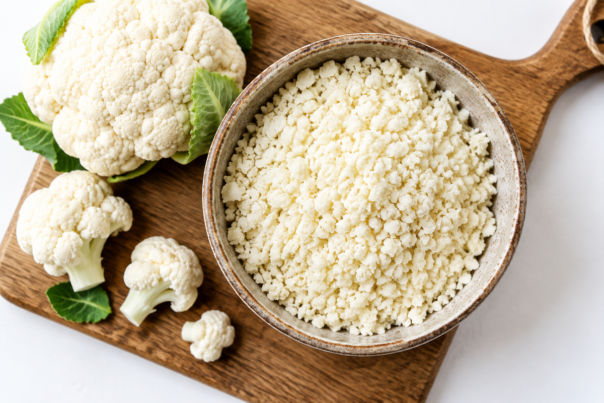 Freeze-Dried Cauliflower Rice and Mash