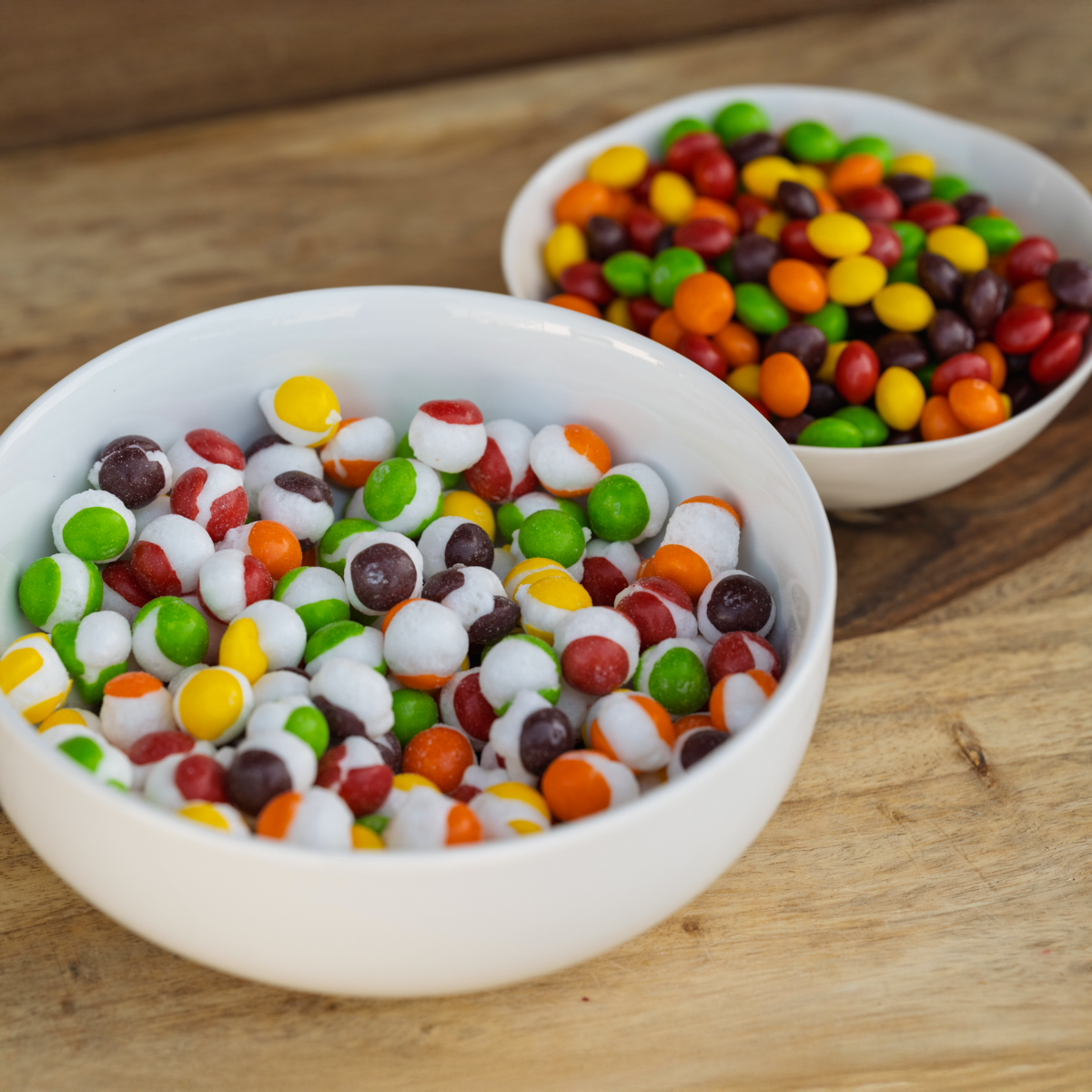 Freeze dried bowl of skittles