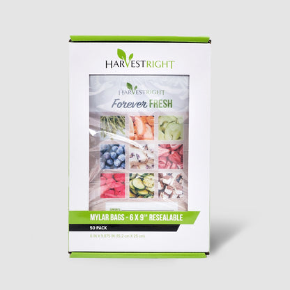 50-Pack Resealable Zip Mylar Bags