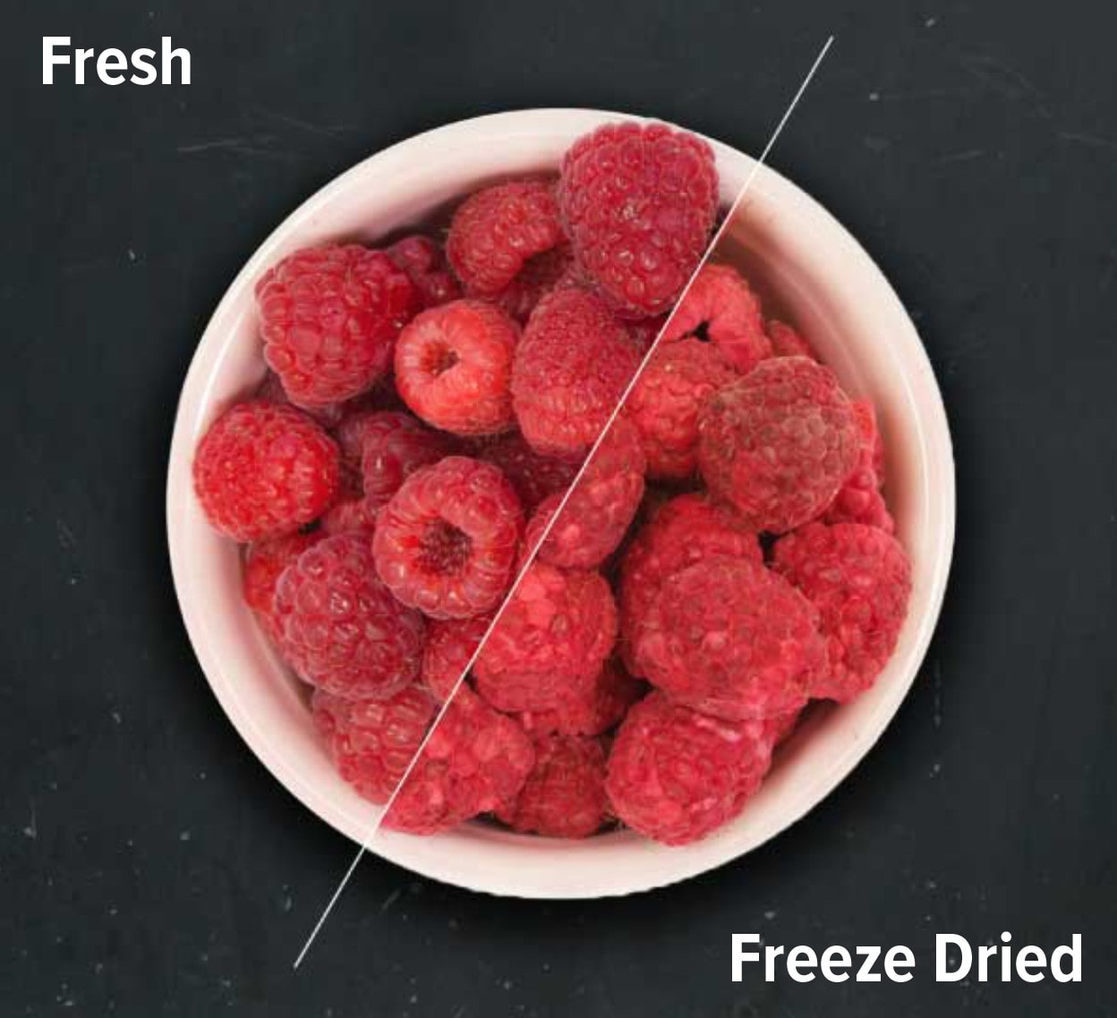 fresh berries compared to Harvest Right freeze dried berries