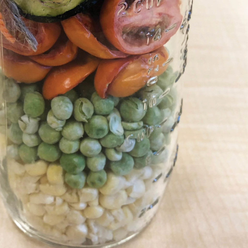 freeze dried food in a jar