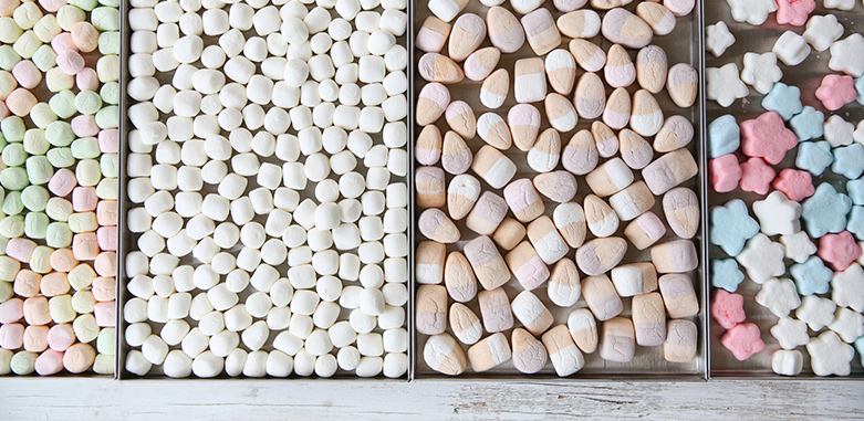 freeze dried marshmallows in trays