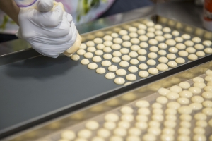 yogurt drops being made