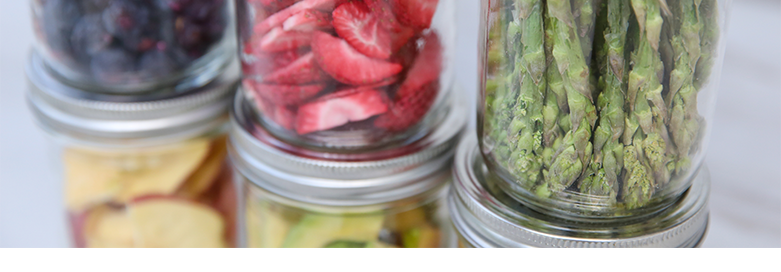 freeze dried food in jars
