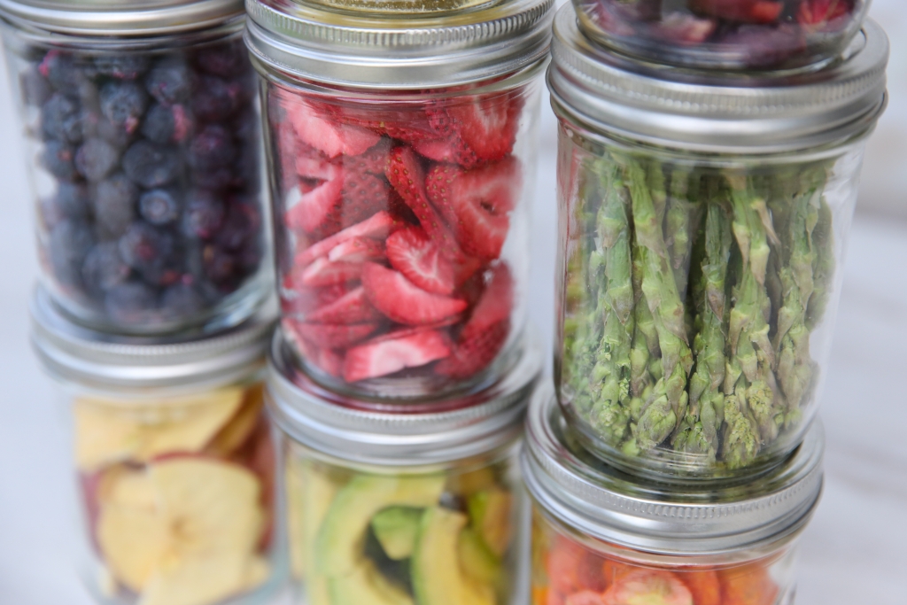 freeze dried food in jars