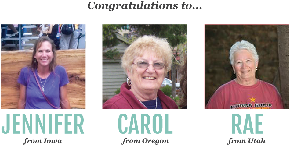Congratulations to the three lucky winners of our recent Harvest Right contest. Jennifer from Iowa, Carol from Oregon, and Rae from Utah all won $2000 off of a Harvest Right home freeze dryer.