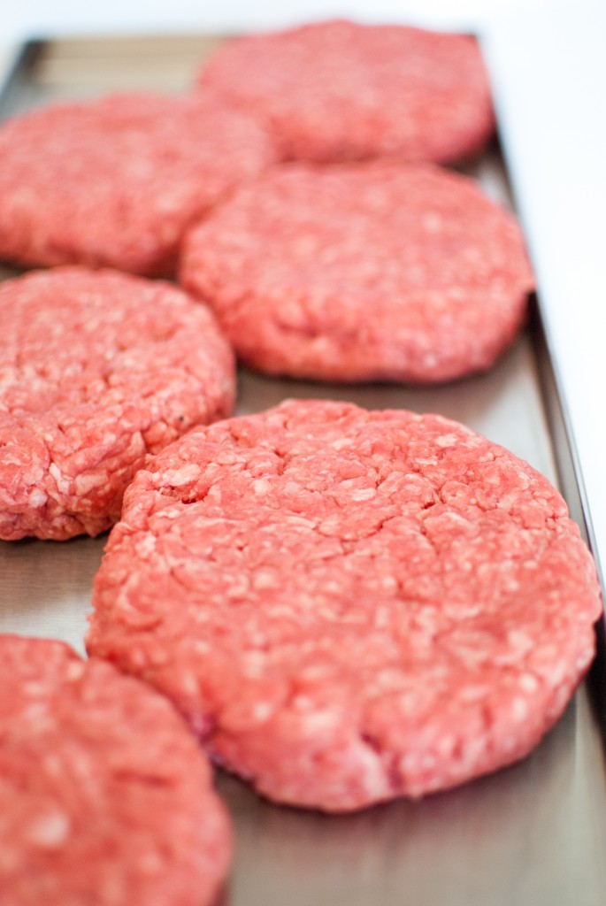 hamburgers on a freeze dryer tray