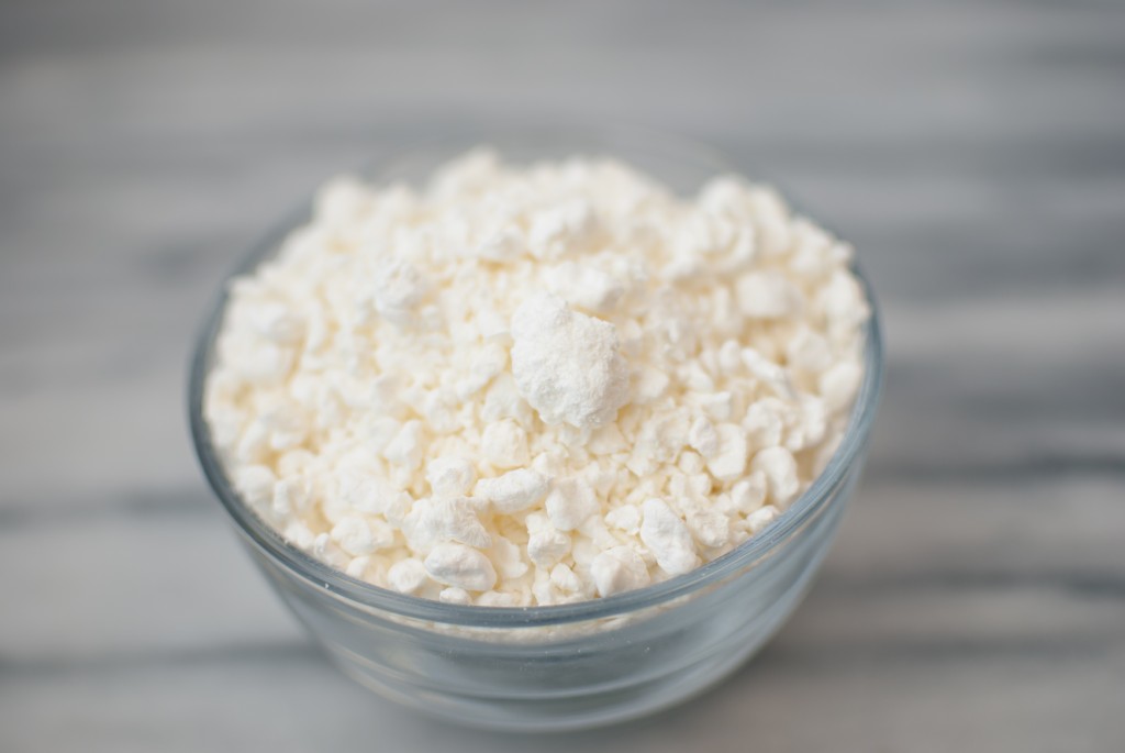 freeze dried cottage cheese in a bowl