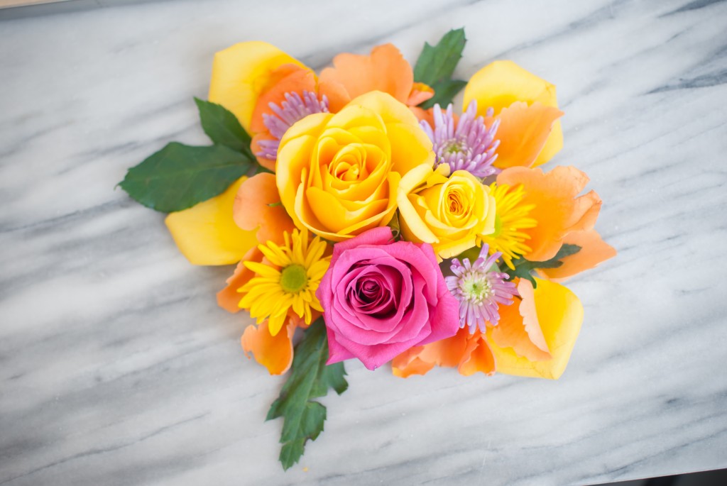 Pink and Orange Dried Florals