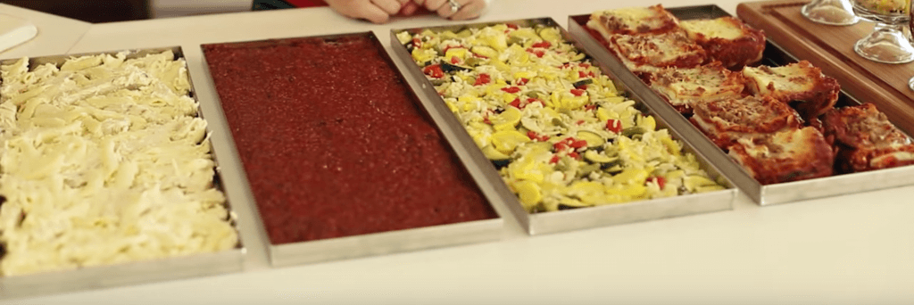 food in freeze dryer trays