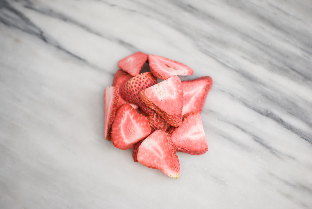 small pile of freeze dried strawberries