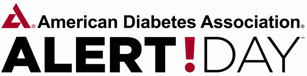 Logo with the text: American Diabetes Association, ALERT! DAY