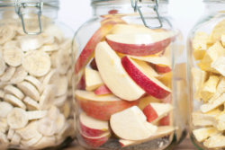 freeze dried fruit in jars