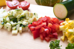 diced vegetables