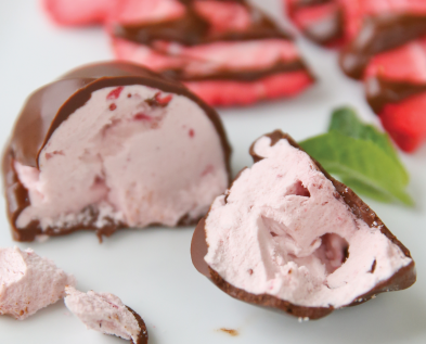 freeze dried ice cream dipped in chocolate