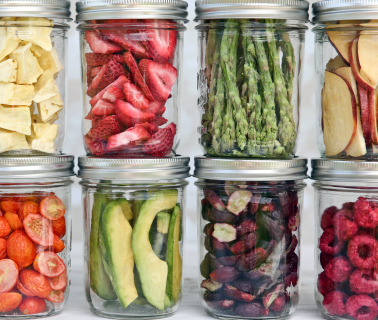 freeze dried food in jars