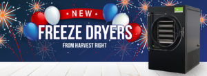 a black freeze dryer, captioned: New freeze dryers from Harvest Right