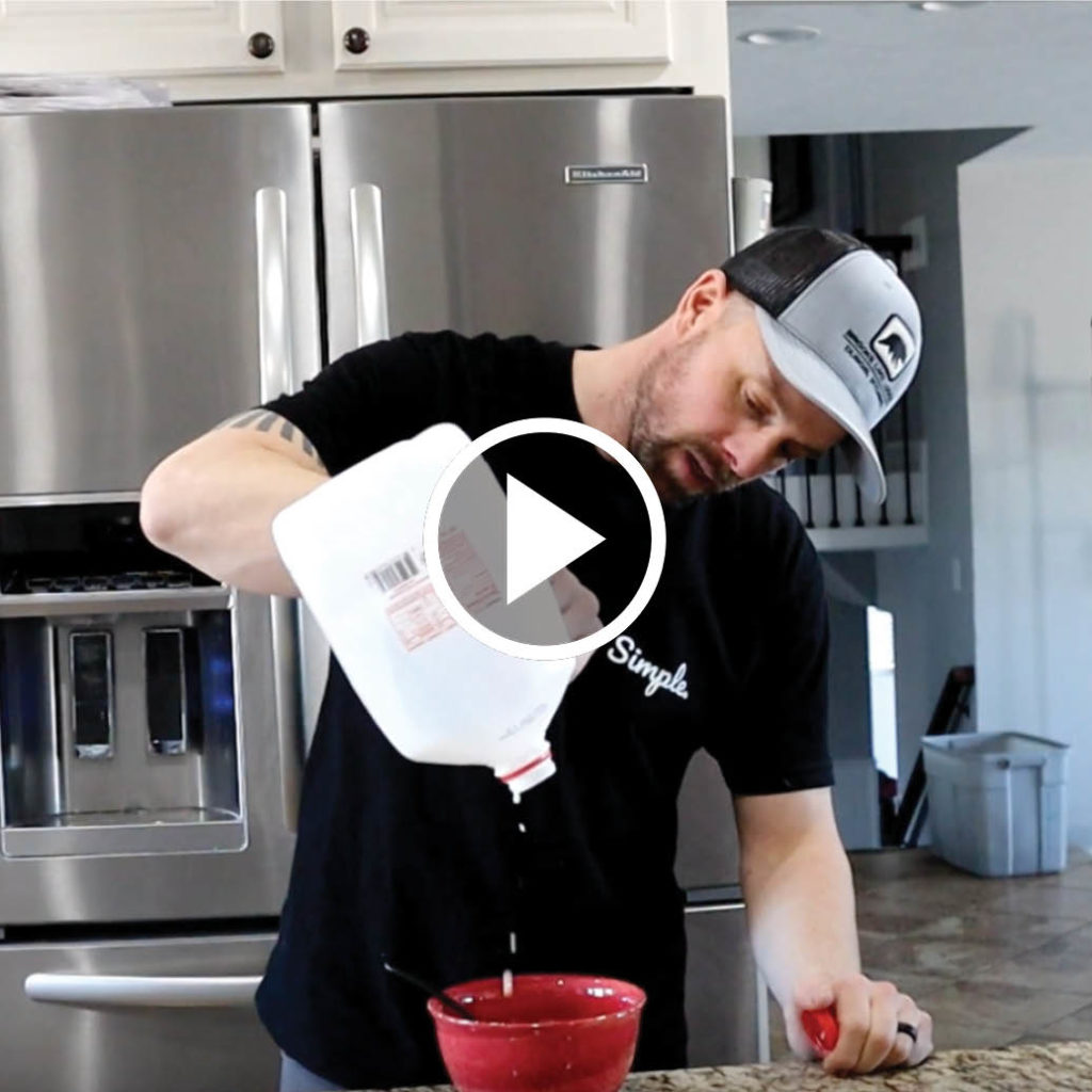 video thumbnail of a man trying to pour milk into a cereal bowl