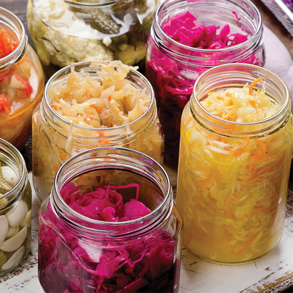 fermented food in jars