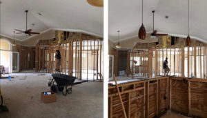 interior of a home being repaired